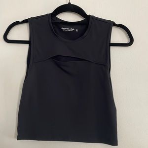 Abercrombie & Fitch Cutout Black Crop Tank